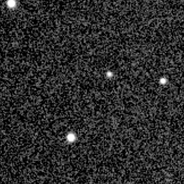 Exposure 2, g filter, 09:43:37 UTC; marker-free star field