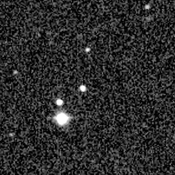 Exposure 2, g filter, 04:37:49 UTC; marker-free star field