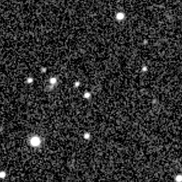 Exposure 2, g filter, 04:33:34 UTC; marker-free star field