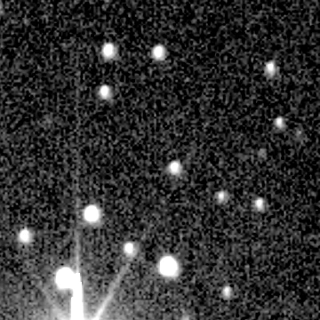 Exposure 2, r filter, 08:35:13 UTC; marker-free star field