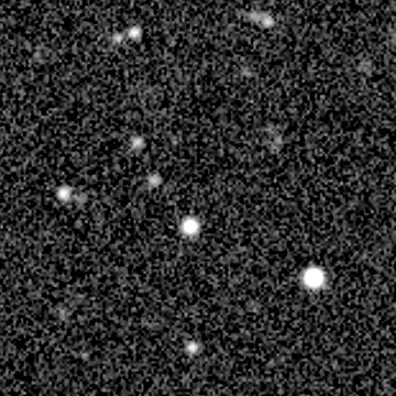 Exposure 2, g filter, 04:58:57 UTC; marker-free star field