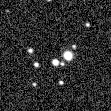 Exposure 2, g filter, 10:55:37 UTC; marker-free star field
