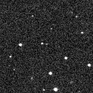 Exposure 2, g filter, 07:33:54 UTC; marker-free star field