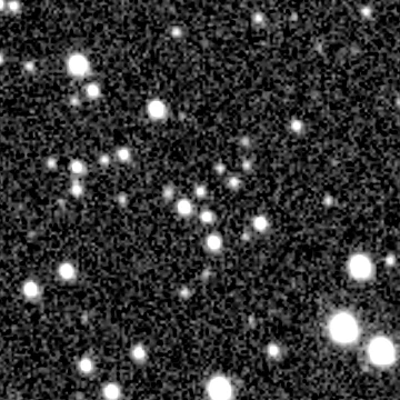 Exposure 2, g filter, 09:08:10 UTC; marker-free star field