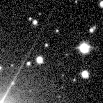 Exposure 2, g filter, 04:06:54 UTC; marker-free star field