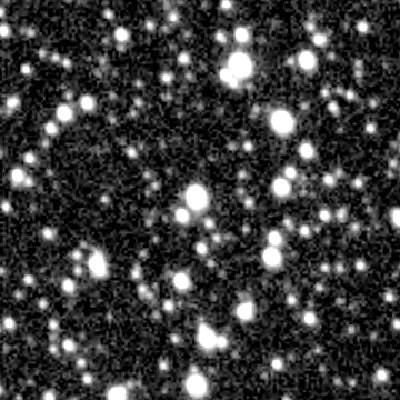 Exposure 2, r filter, 05:21:36 UTC; marker-free star field