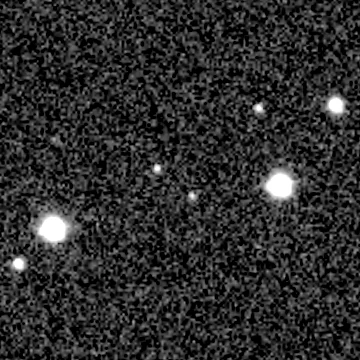 Exposure 2, r filter, 09:08:38 UTC; marker-free star field