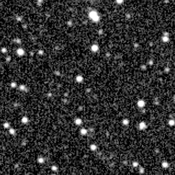 Exposure 2, g filter, 05:02:59 UTC; marker-free star field