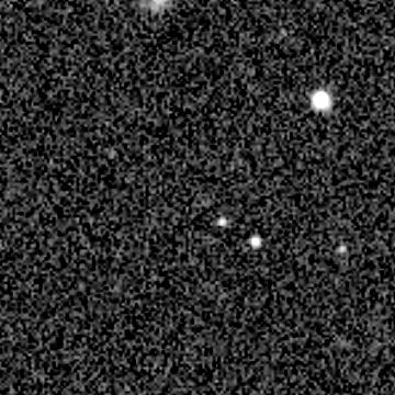 Exposure 2, g filter, 06:35:08 UTC; marker-free star field