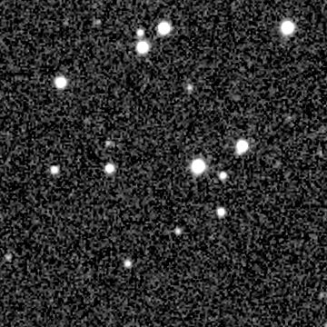 Exposure 2, r filter, 05:07:04 UTC; marker-free star field